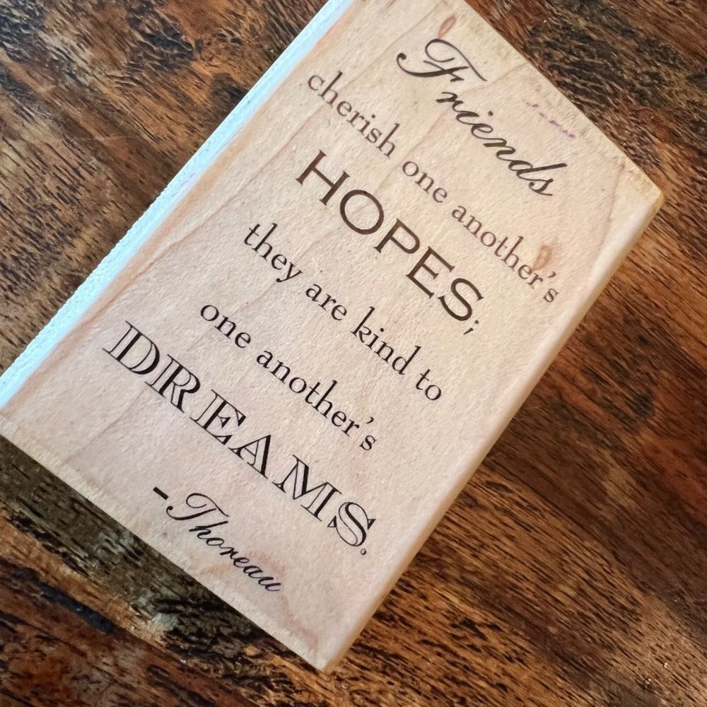 Rubber Stamp Thoreau Quote Friends